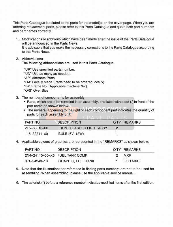 Yamaha XC125E VITY VITY 2009 Foreword 1 for a 2009 Yamaha XC125E VITY VITY